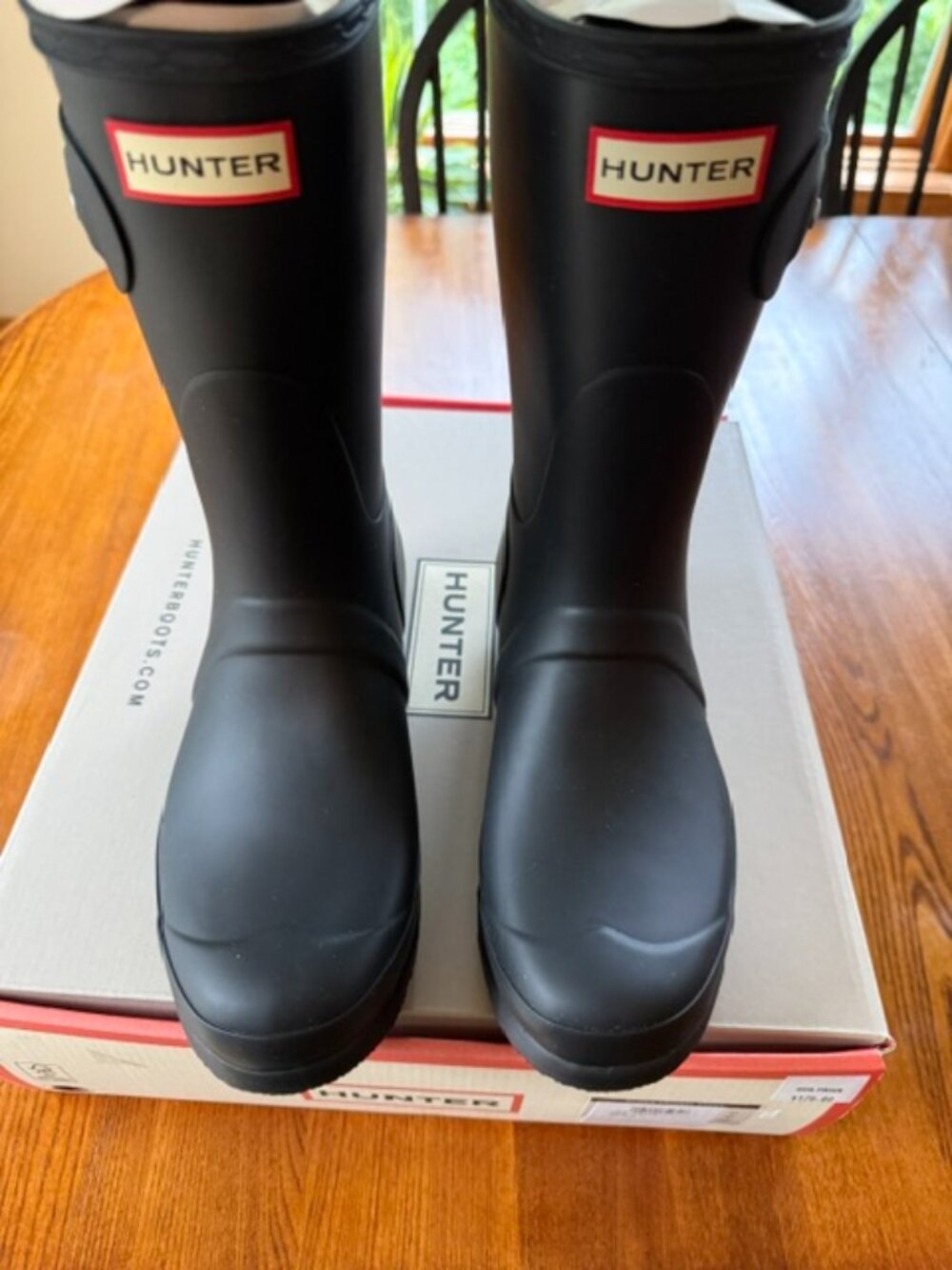 Hunter Women's Original Short Black Rain Boots Size 9 NIB